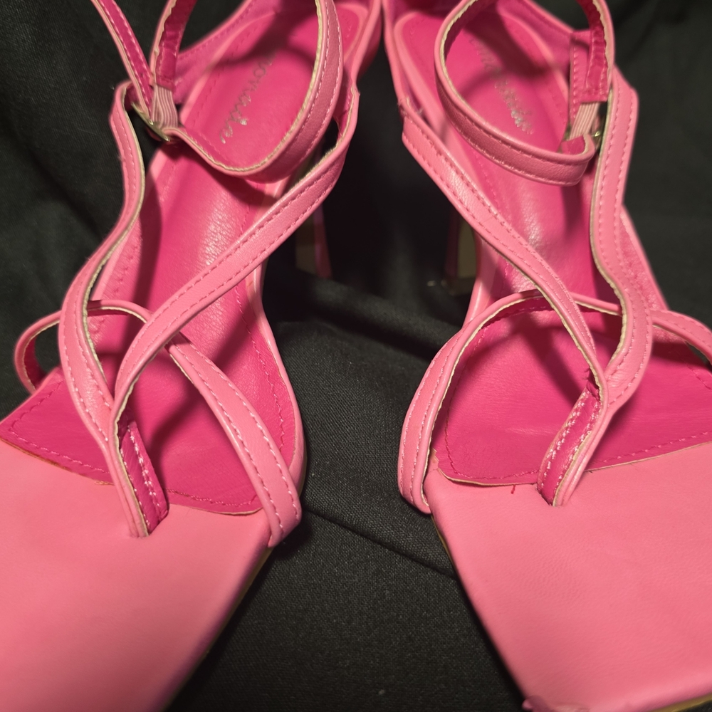 Elegant Pink Strappy Heels